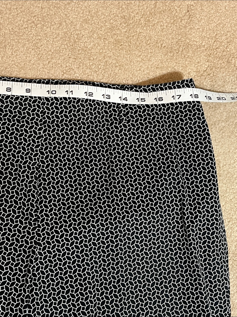 Talbots Black & White Geometric Stretch Pants Size 16 | Office to Resort Style - Picture 4 of 12